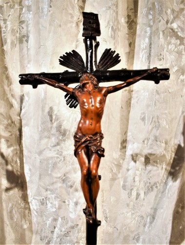 XVIIe siècle - Christ Crucifié et la Vierge au Calvaire